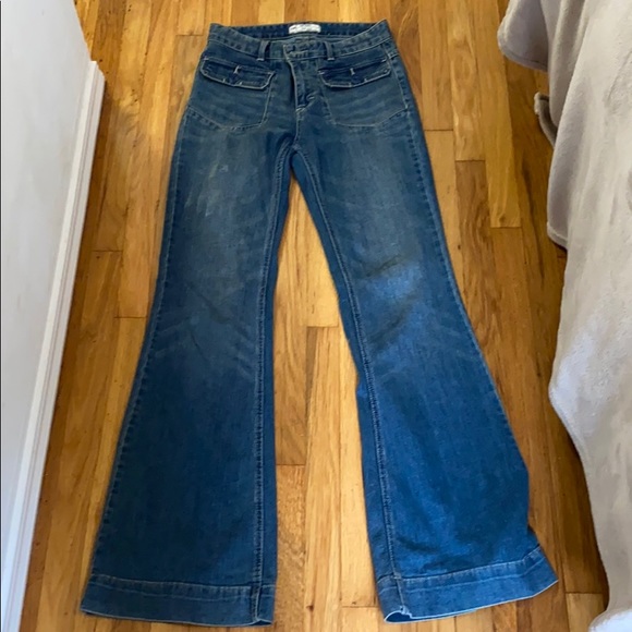 Vintage free people denim flare jeans - Picture 1 of 3